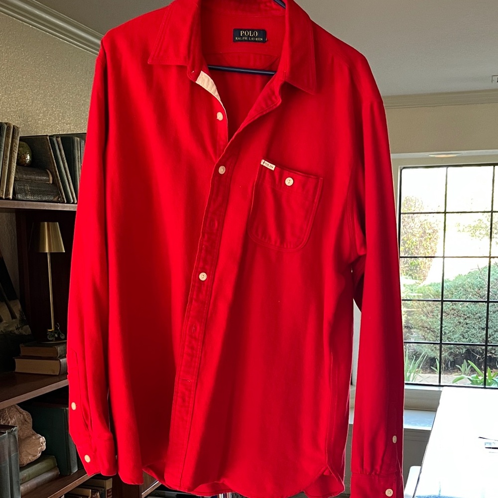 Polo by Ralph Lauren Men's Rich Red Casual Shirt